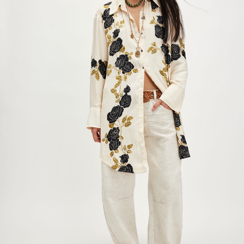 Free People Off the Vine button down